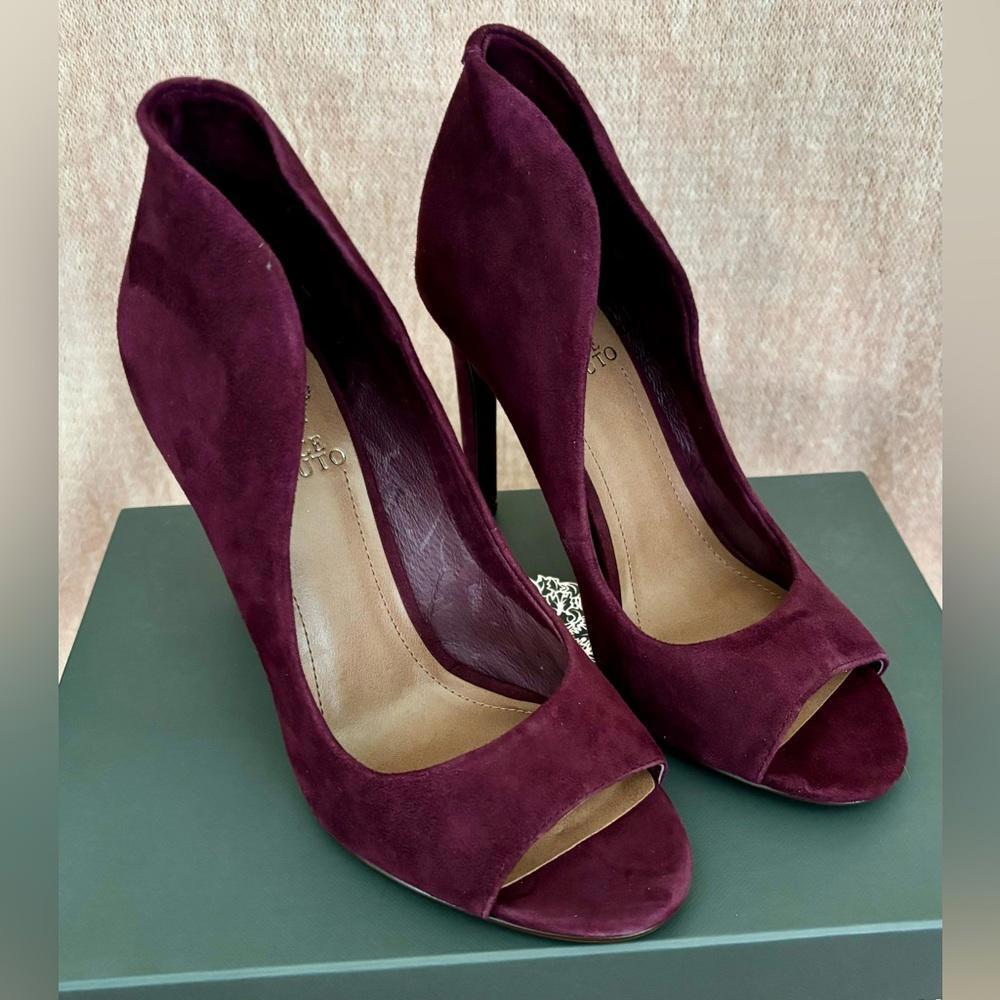 Vince Camuto Karolynn Suede Garnet Heels - Size 7